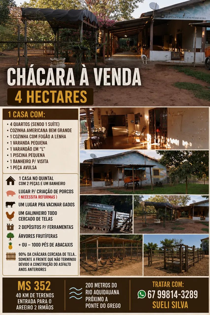 CHÁCARA EM TERENOS-MS À VENDA - Foto 2