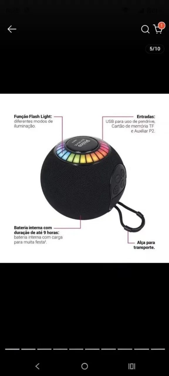 Caixinha de som Bluetooth dá Philco  - Foto 2