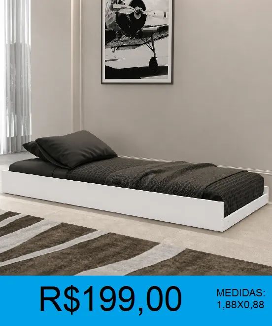 Cama auxiliar solteiro - temos a pronta entrega  - Foto 2
