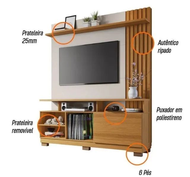 Home P/TVs Até 55 Polegadas 1.60M Compacto. Produtos Novos Direto de Fábrica. - Foto 5