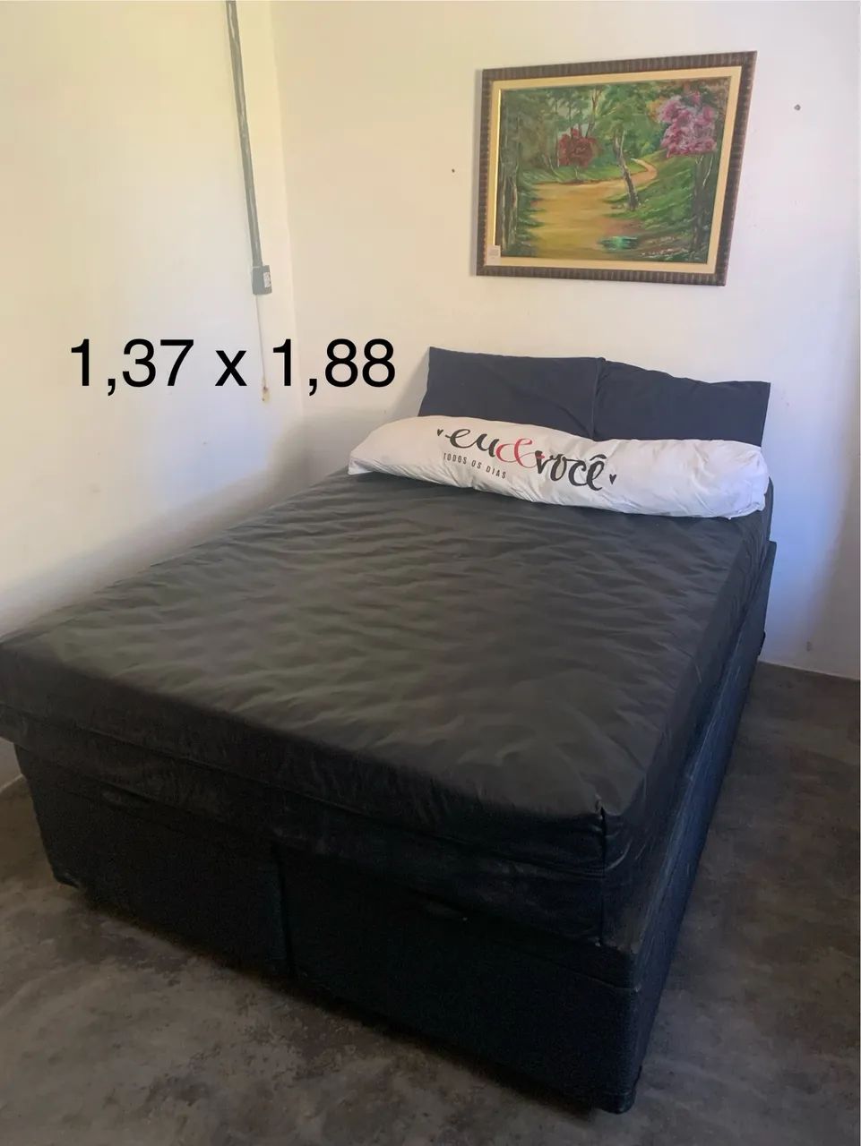 Cama de casal Baú e colchão Ortopédico  - Foto 4