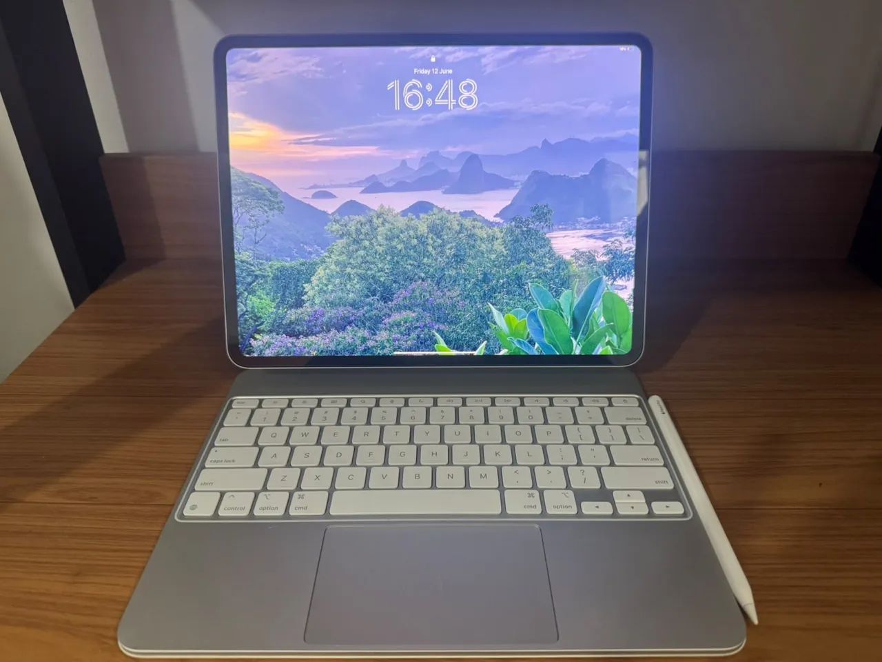 iPad Pro 13 inch M4 256GB estado novo com Pencil Pro e Magic Keyboard