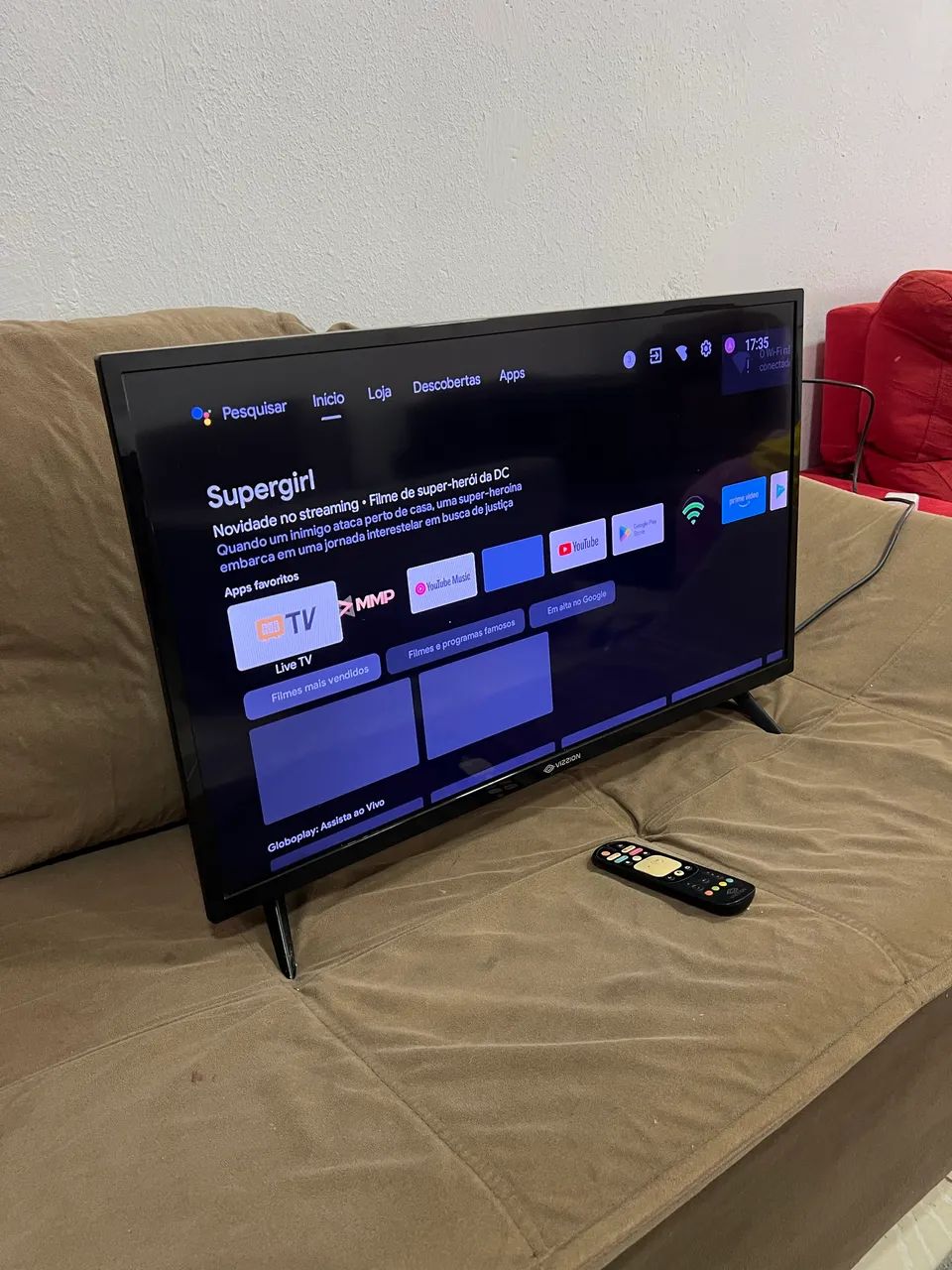Vendo TV smart 32 polegadas Led com pesinho e controle usada Entrego * - Foto 3