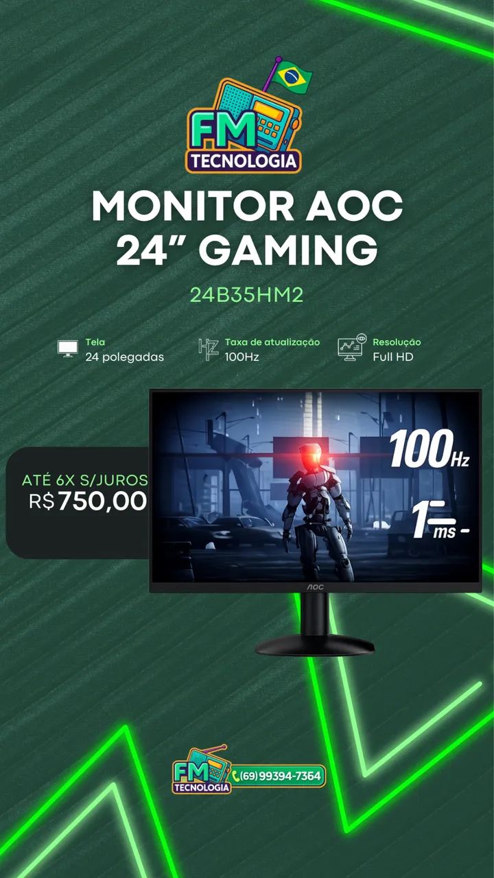 Monitor AOC 24 l NOVO 