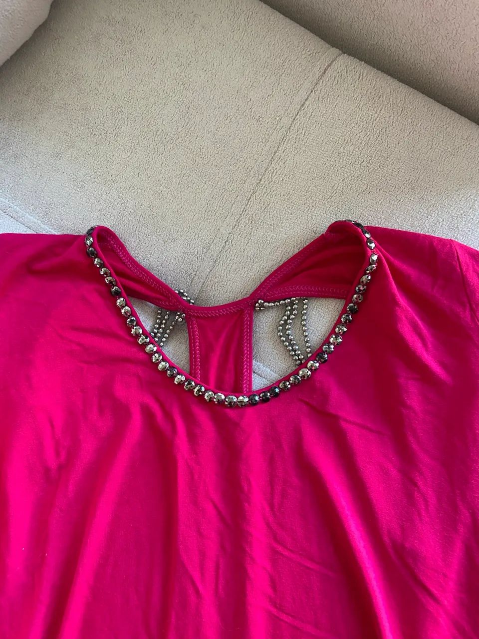 Blusa Pink com Strass e Corrente - Foto 4