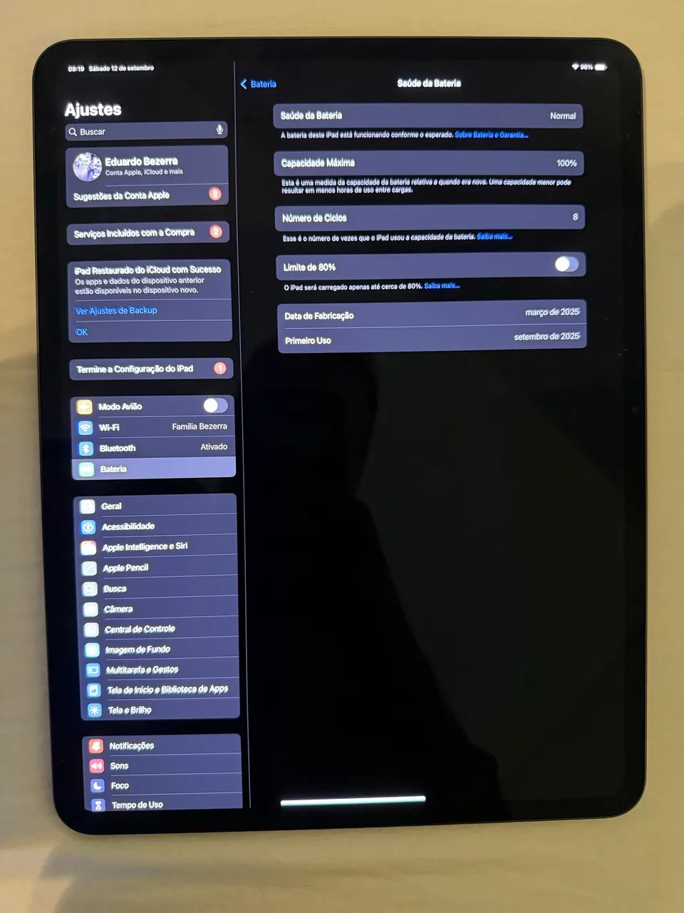 iPad Pro 13? M4 256GB | Praticamente Novo | Bateria 100% - Tablets