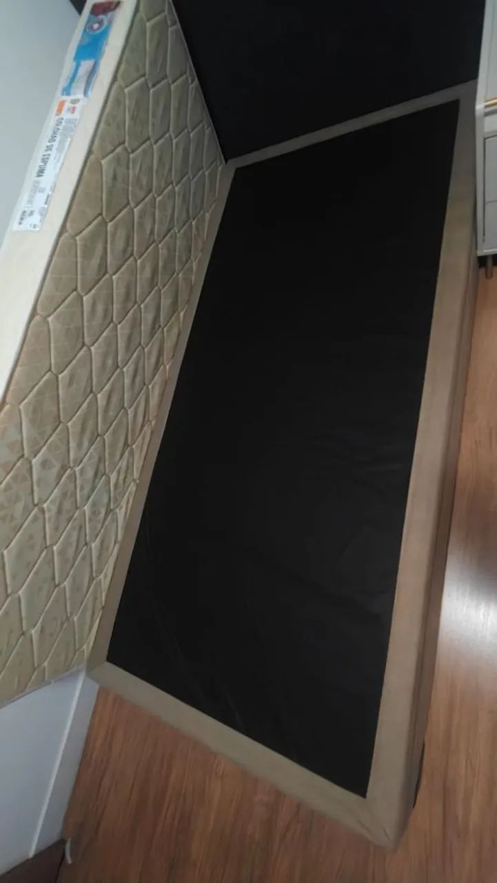Cama box baú solteiro + colchão solteiro  - Foto 3