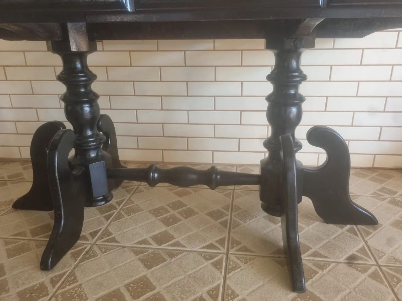 Mesa Colonial Pés Duplos Antigus  - Foto 2