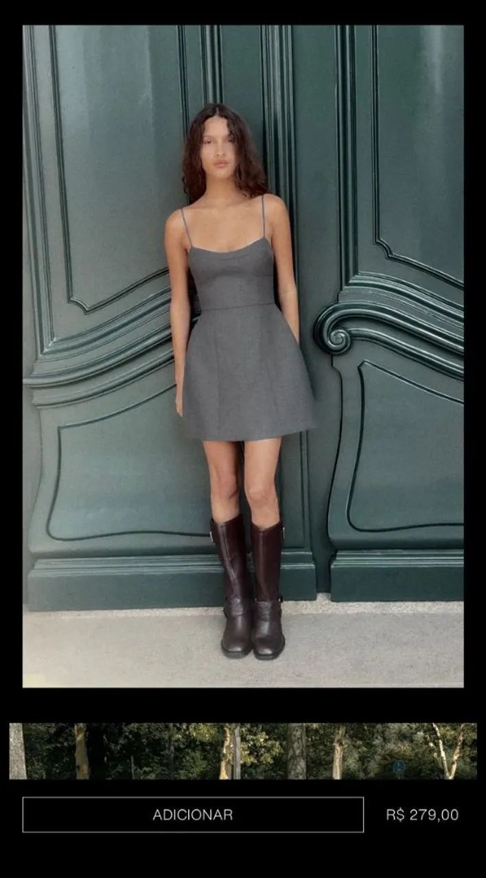 Vestido Cinza Zara - Foto 4