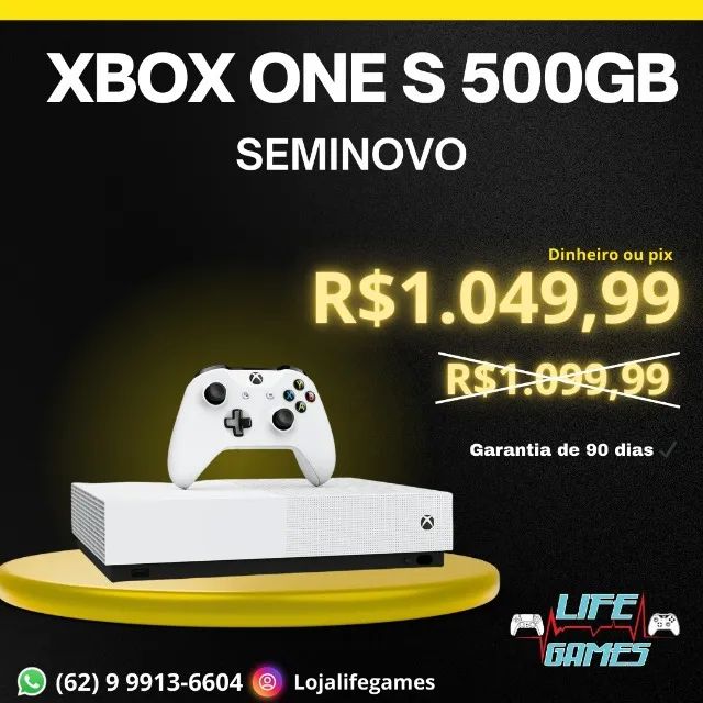  XBOX ONE S 500GB SEMINOVO