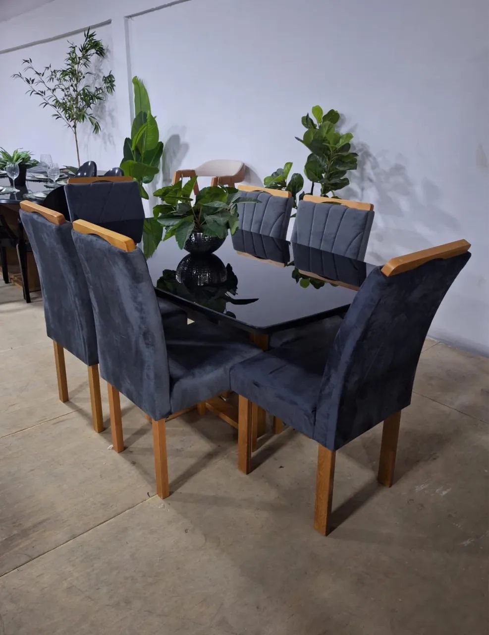 CONJUNTO MESA DE JANTAR COM 6 CADEIRAS- MEDIDAS 160x90 - Foto 5