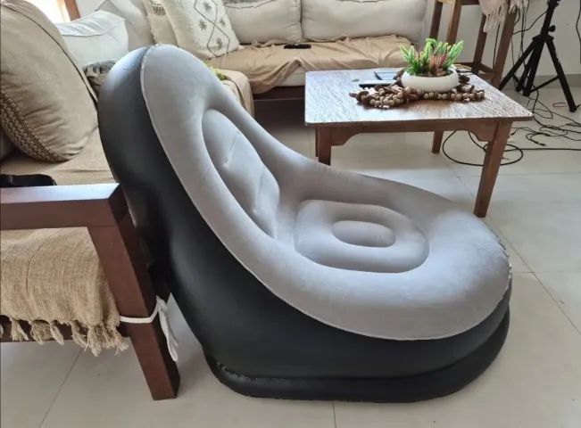 Poltrona Inflável com Puff para Sala e Quarto - Entrega Grátis - Foto 3