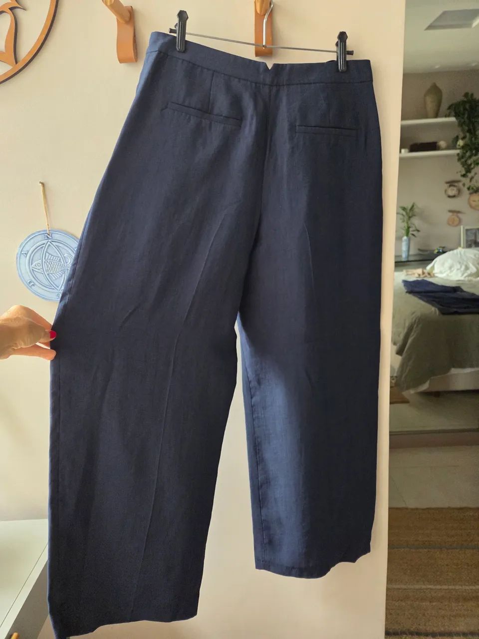 calça zara azul marinho m - Foto 3