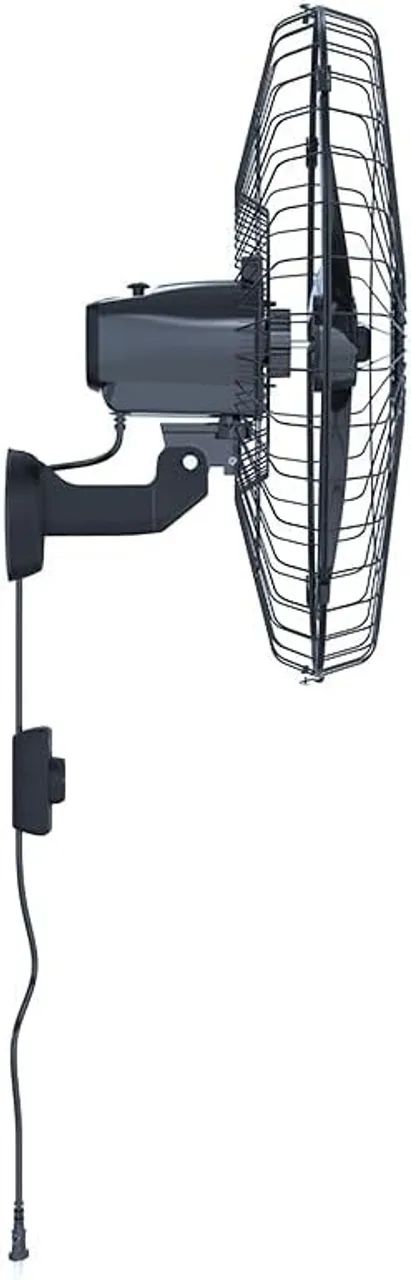 Lacrado! Ventisol Ventilador de Parede Oscilante, 3 Pás Premium, Preto, 60cm, Bivolt - Foto 4