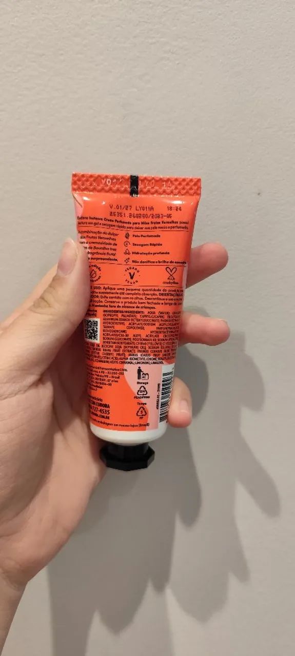 Hidratante Perfumado para Mãos Eudora Instance Frutas Vermelhas - Foto 2