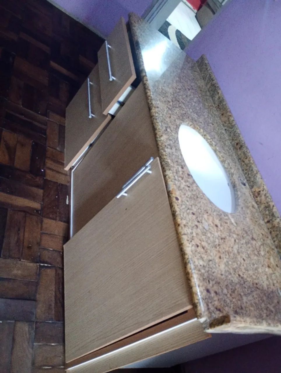Balcão de pia com tampo de mármore  - Foto 3