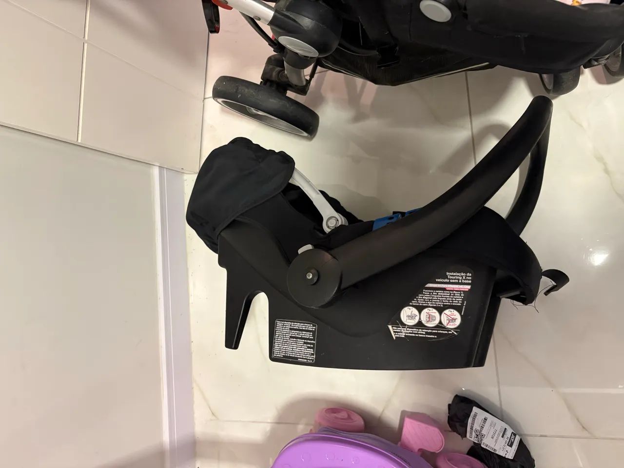 Carrinho de bebê Moisés mais bebê conforto  - Foto 4