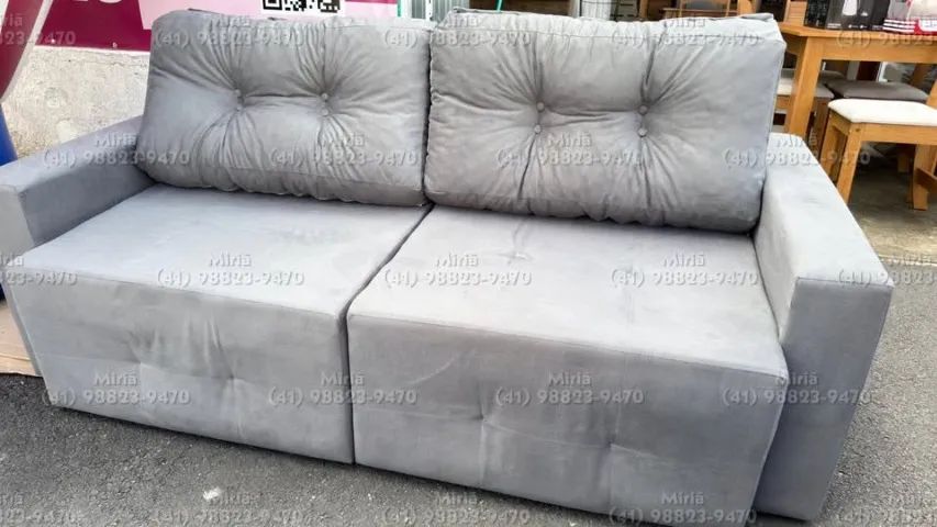 SOFÁ RETRÁTIL 2 LUGARES - CONFORTO E ESPAÇO PARA SEU DIA A DIA! - Foto 2
