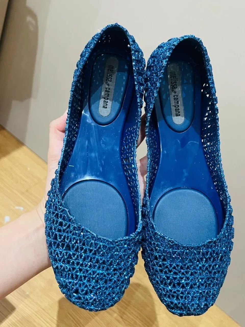 Melissa Campana Papel Azul glitter - Foto 3