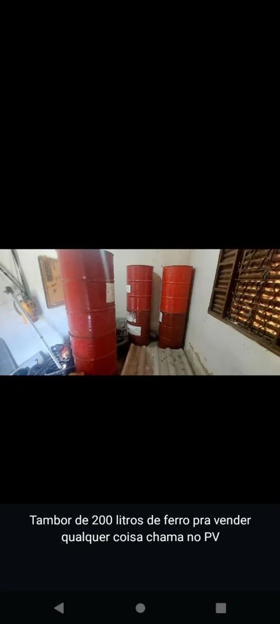 Vendo tambor de ferro 200 litros 