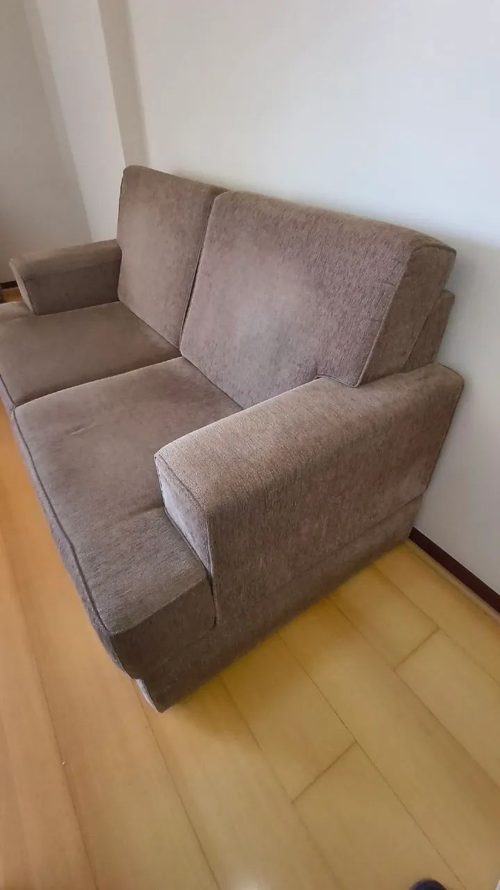 Sofá 2 lugares cinza como novo - Foto 2