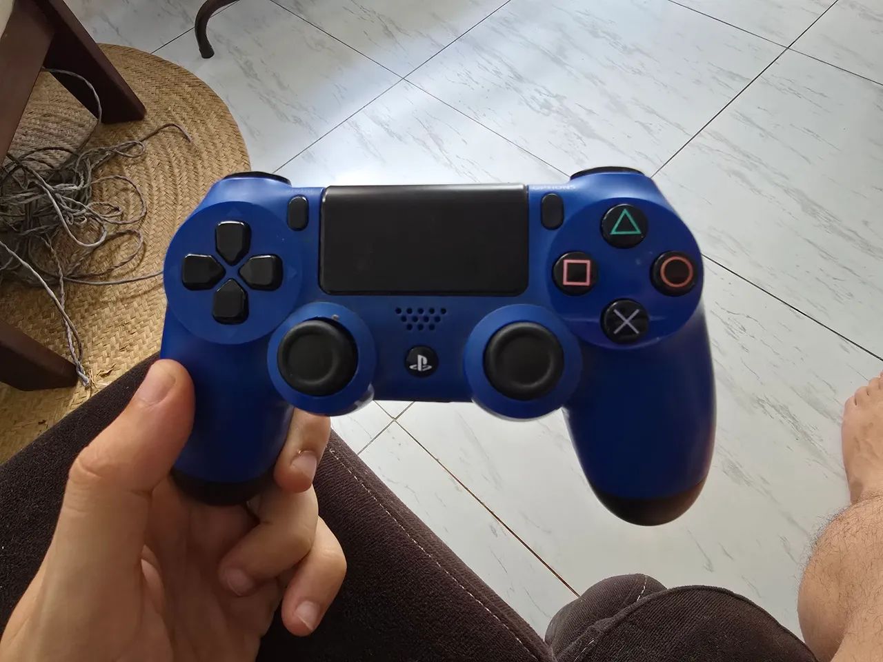 Controle Original PS4 Azul - Foto 4