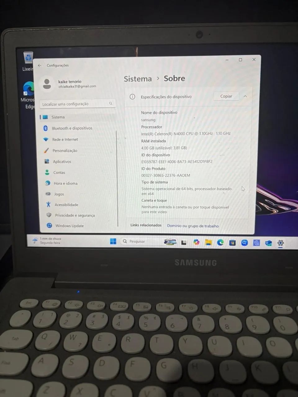 ? NOTEBOOK SAMSUNG FLASH F30 À VENDA ? - Foto 3