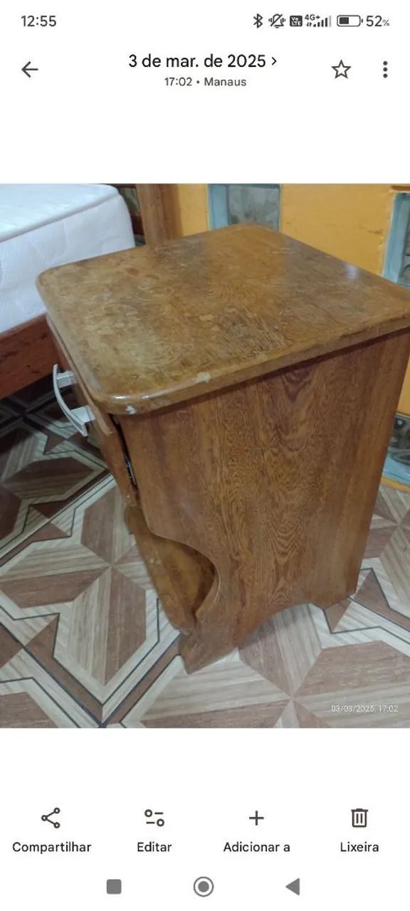 Criado mudo de madeira - Foto 2