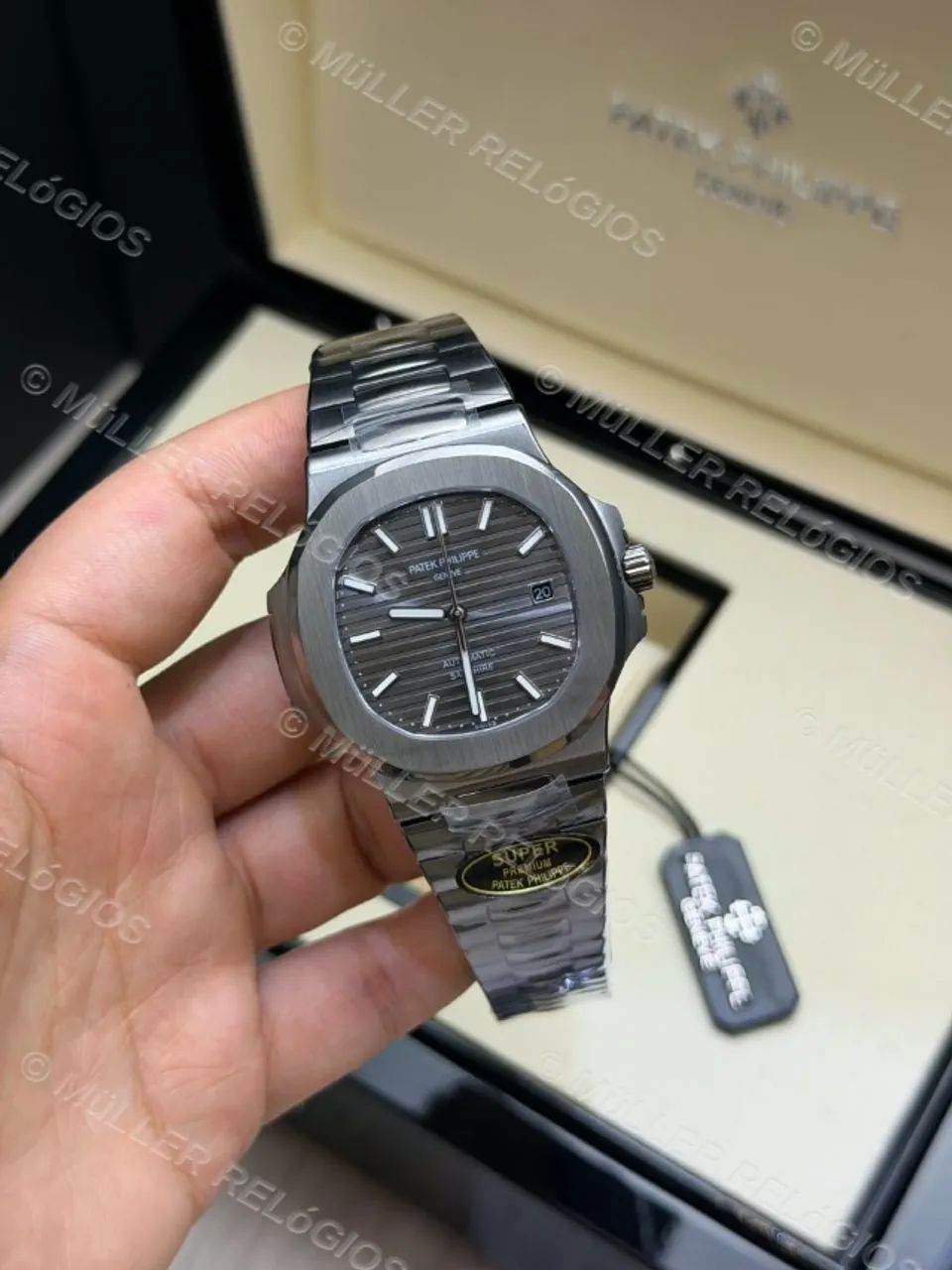 Relógio Patek Clone Automático + Caixa Patek