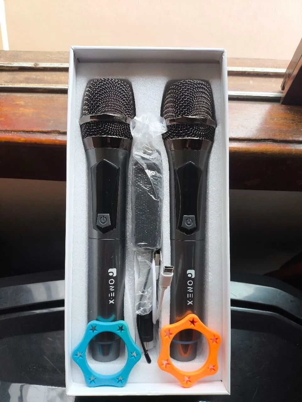 Kit de Microfone Sem Fio Duplo One-X MIC-2813  - Foto 3
