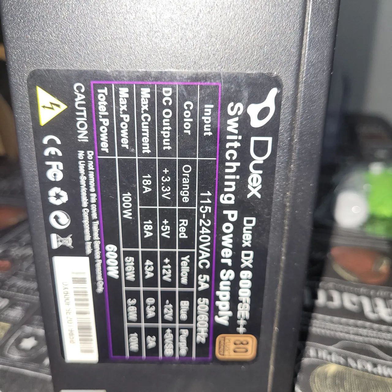 FONTE DUEX 600 W FULMODULAR 80PLUS BRONZE