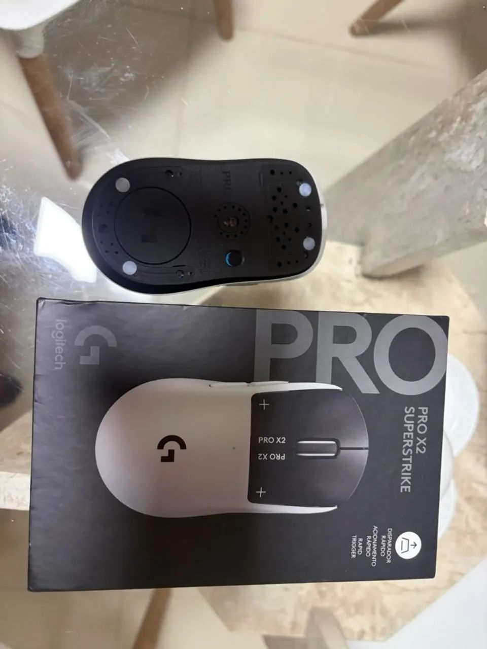 Logitech gpro X2 superStriker (com feets dots 100% ptfe) - Foto 3