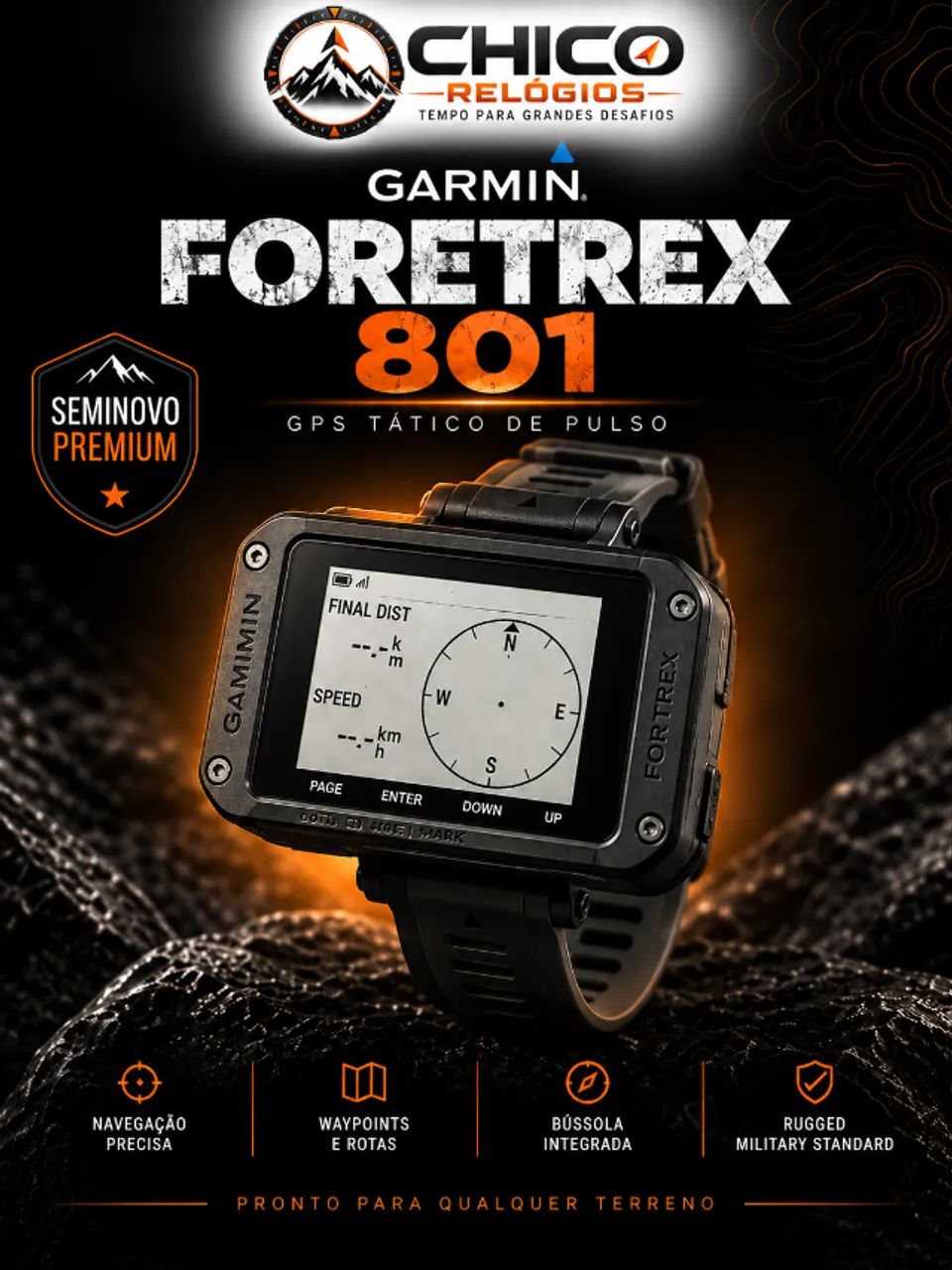 Garmin FORETREX 801 (GPS/RELÓGIO)