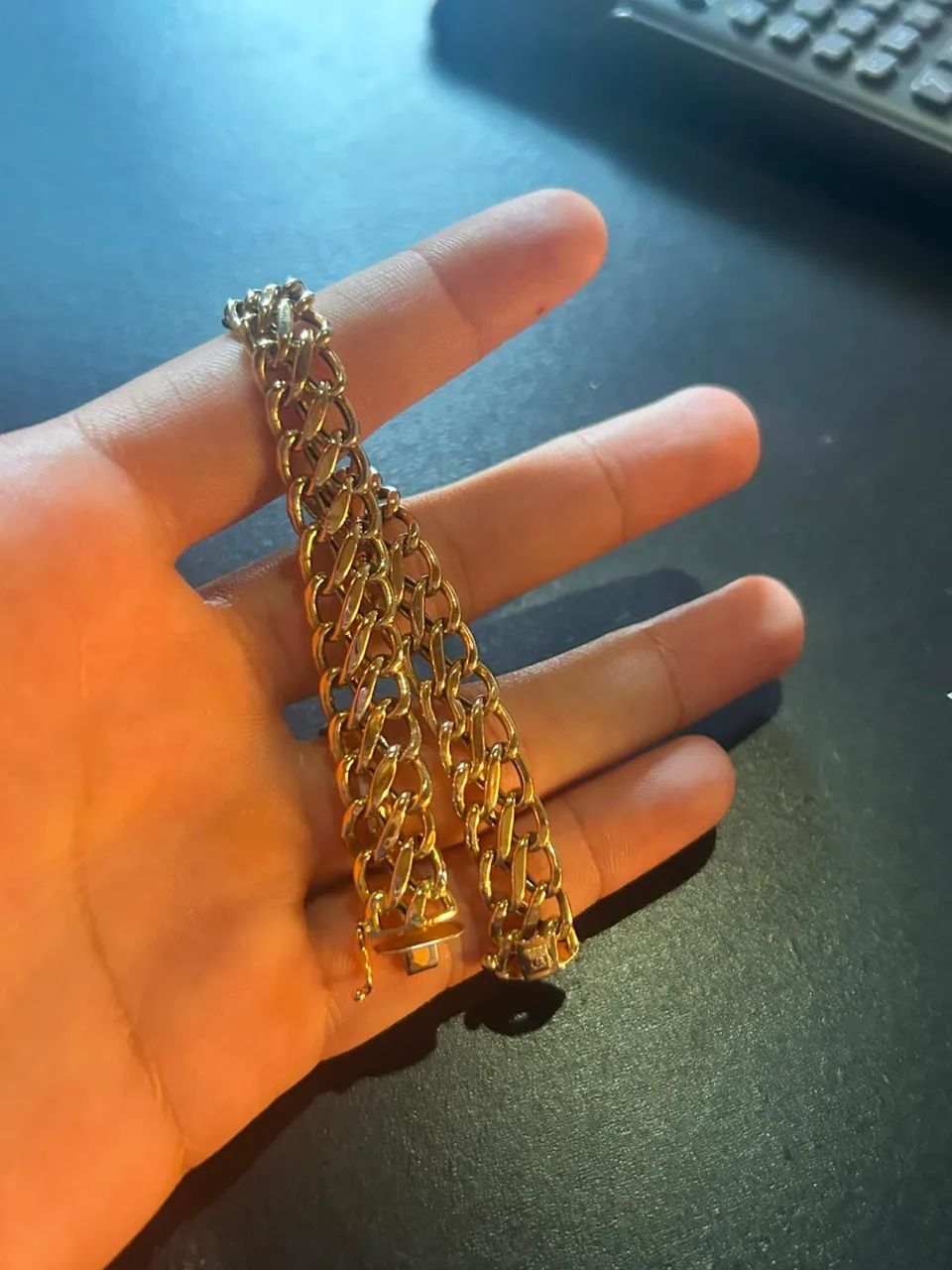 Pulseira ouro 18k lacraia 13,3g / sem defesa 