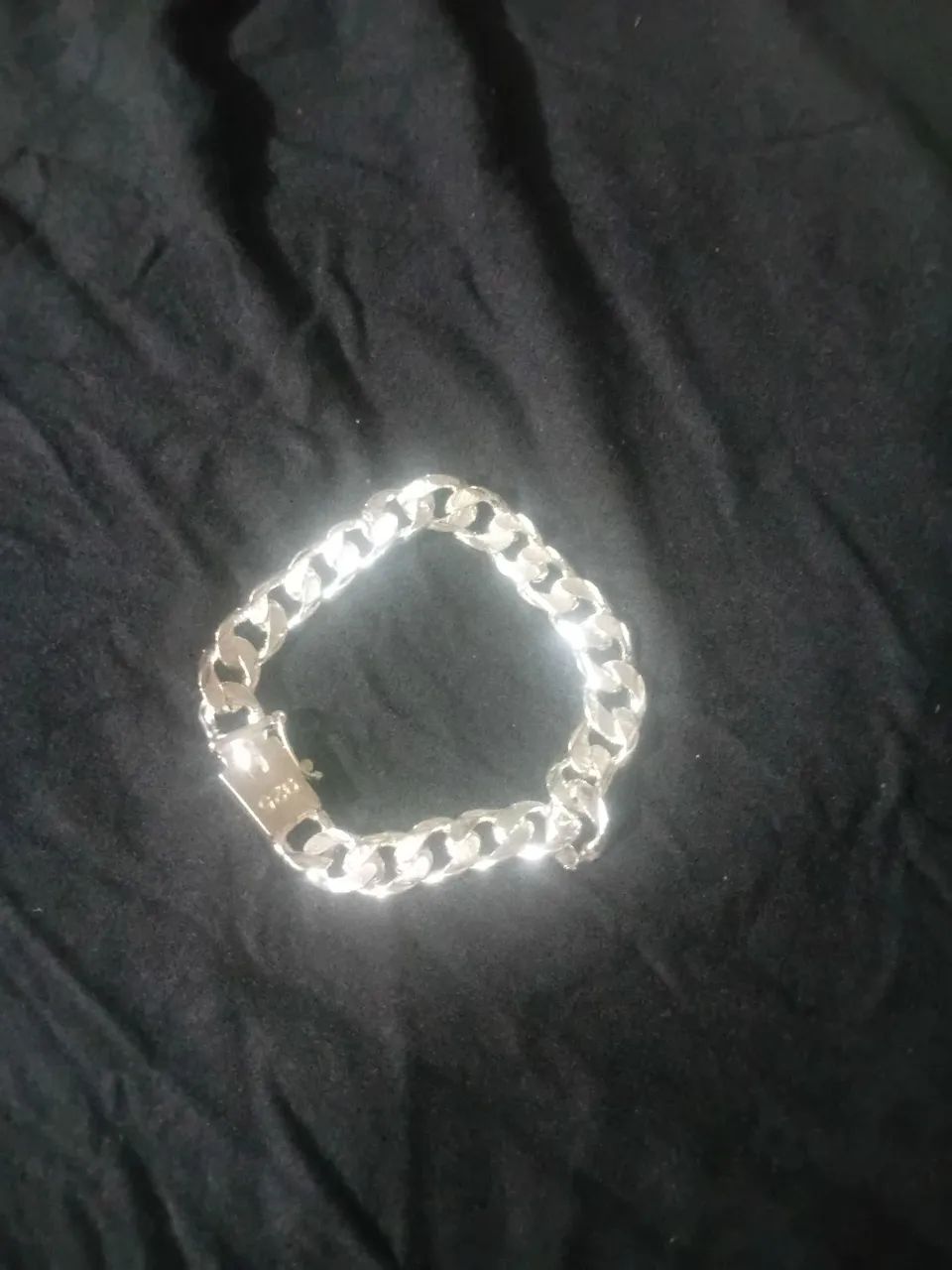 Pulseira masculina prateada 925*nova*!