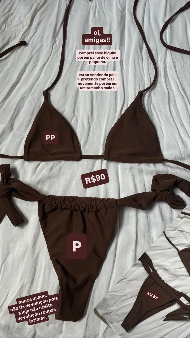 Conjunto de Biquíni Marrom  - Foto 4