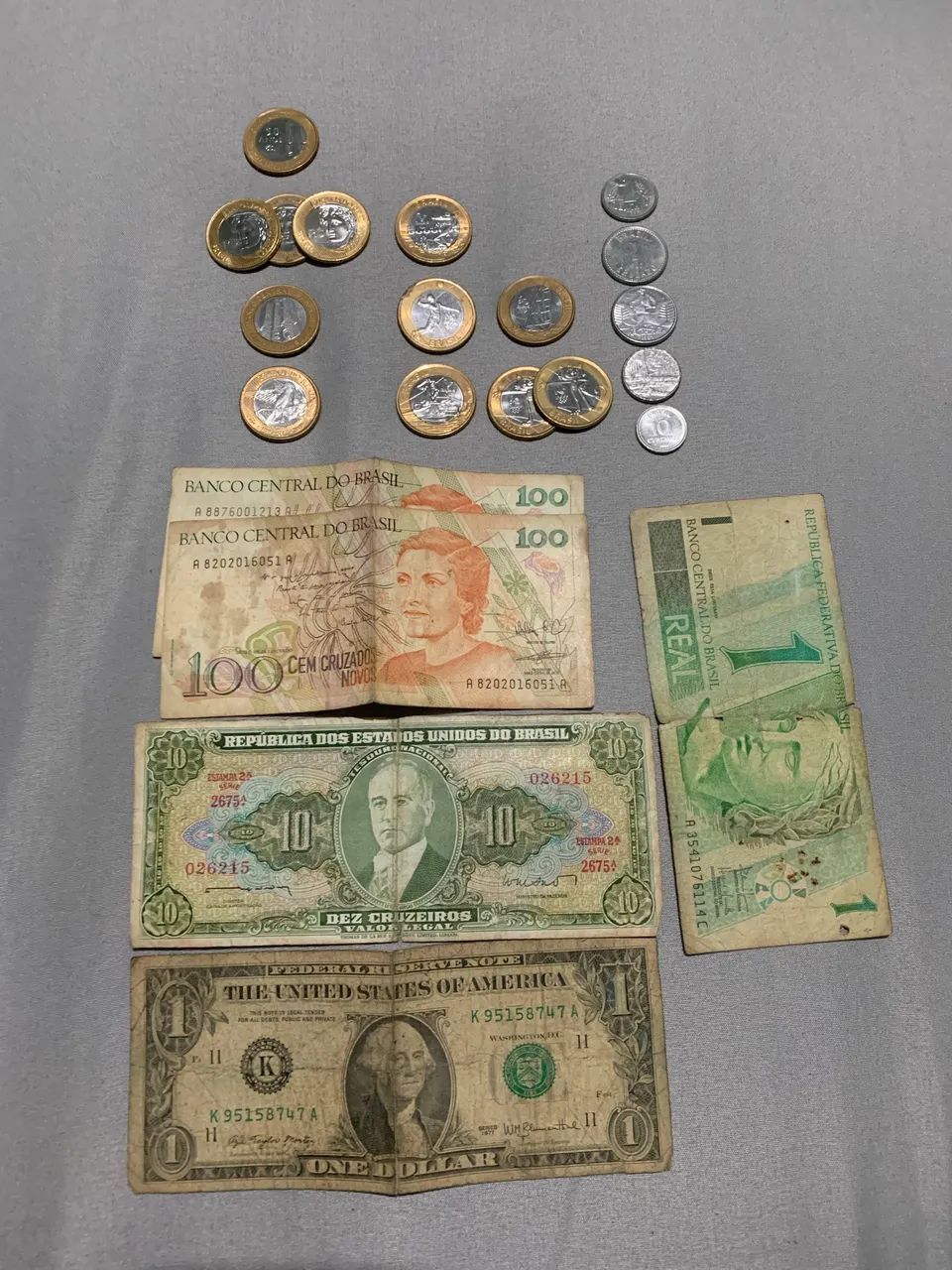 Moedas e notas antig Herança 