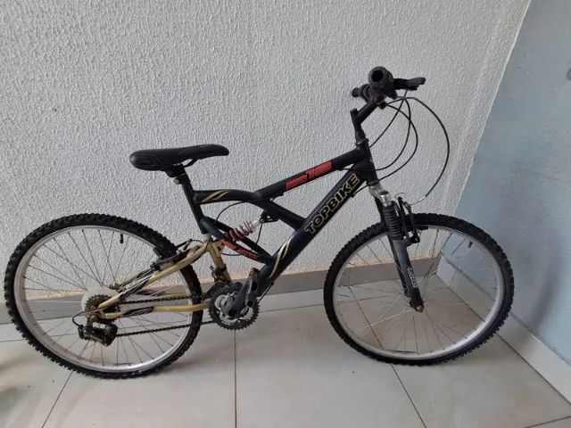 Bicicleta Top Bike MS18 (Prreta e Dourada) Super Conservada- Aro26