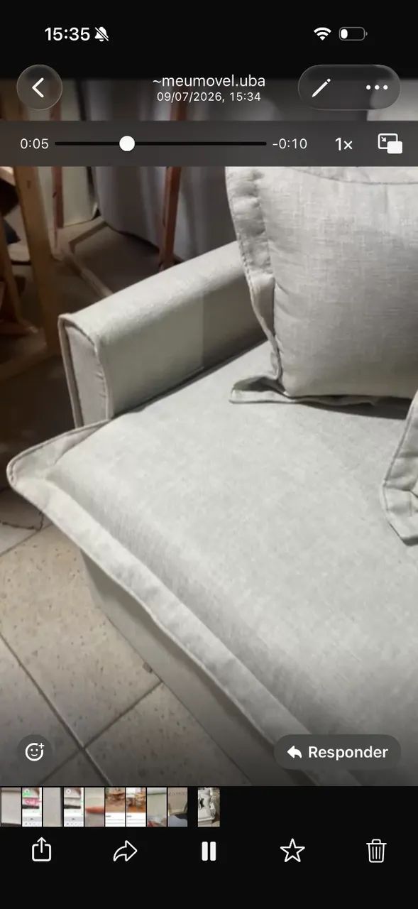 Sofá Retrátil e Reclinável - Linho - Novo - Sem Uso -  - Foto 2