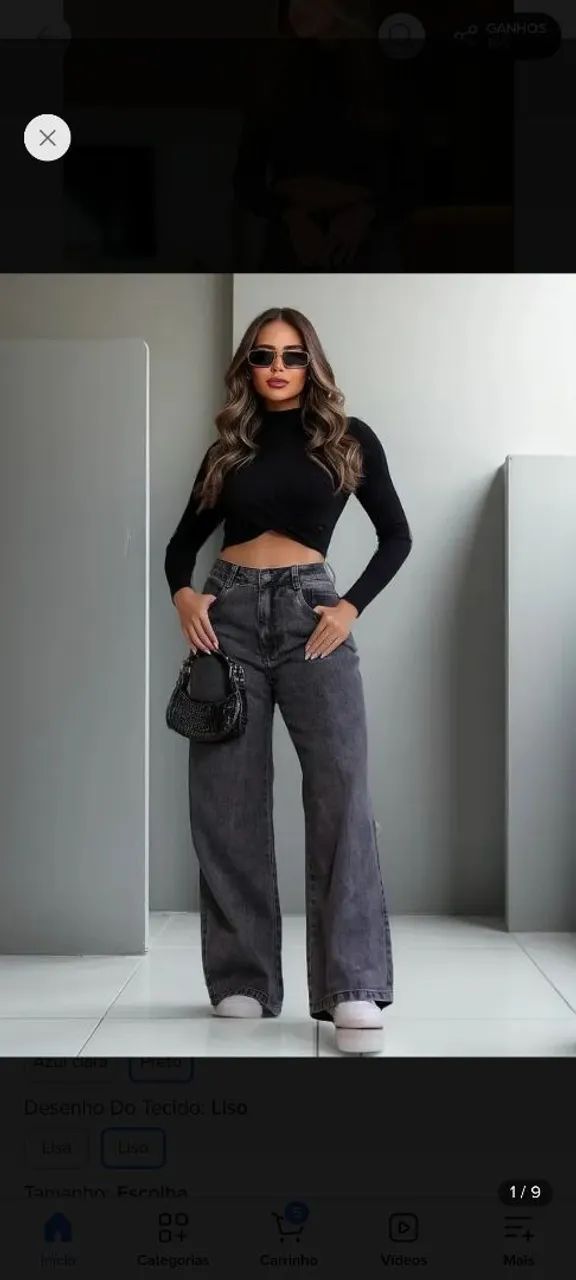 Calça feminina wid leg nova 