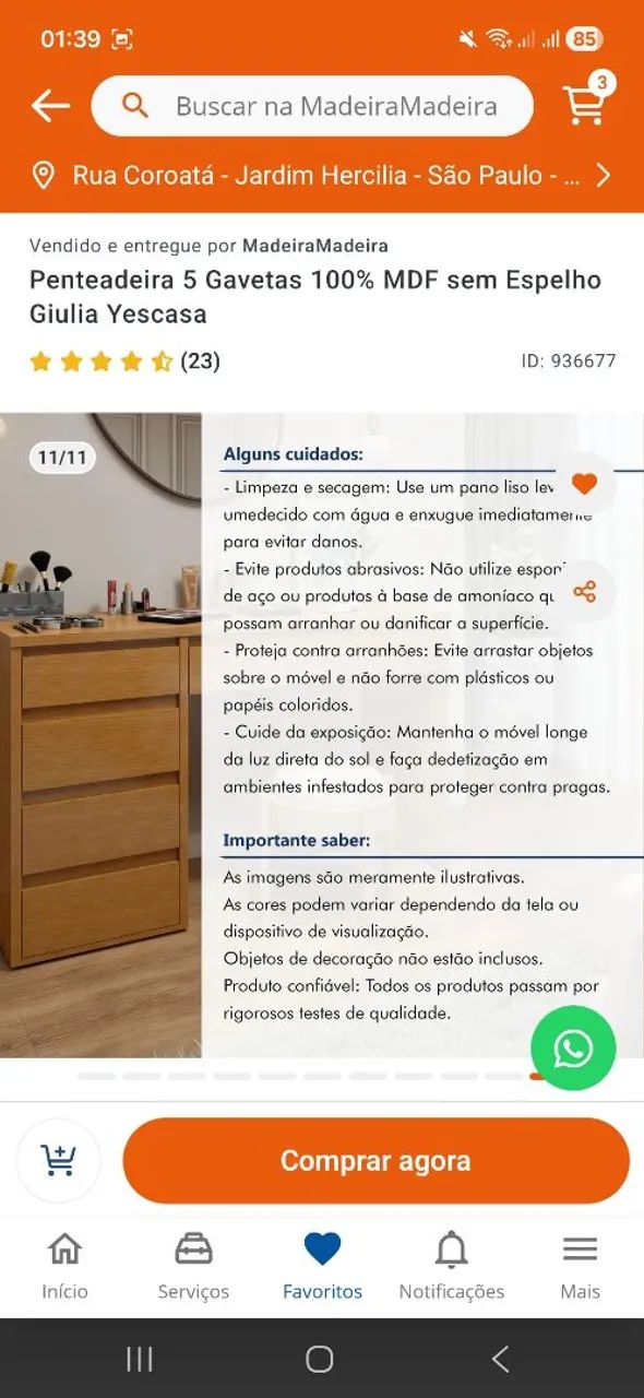 Mesa duas em uma penteadeira e escritório  - Foto 4