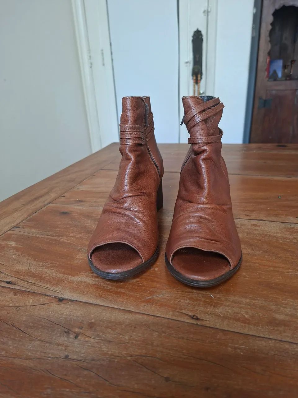 Peep Toe nova, cor Caramelo, marca via curtume. - Foto 2