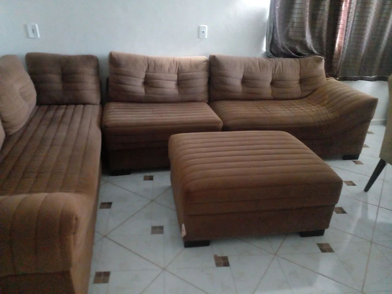 VENDO SOFÁ DIVÃ TECIDO AVELUDO!