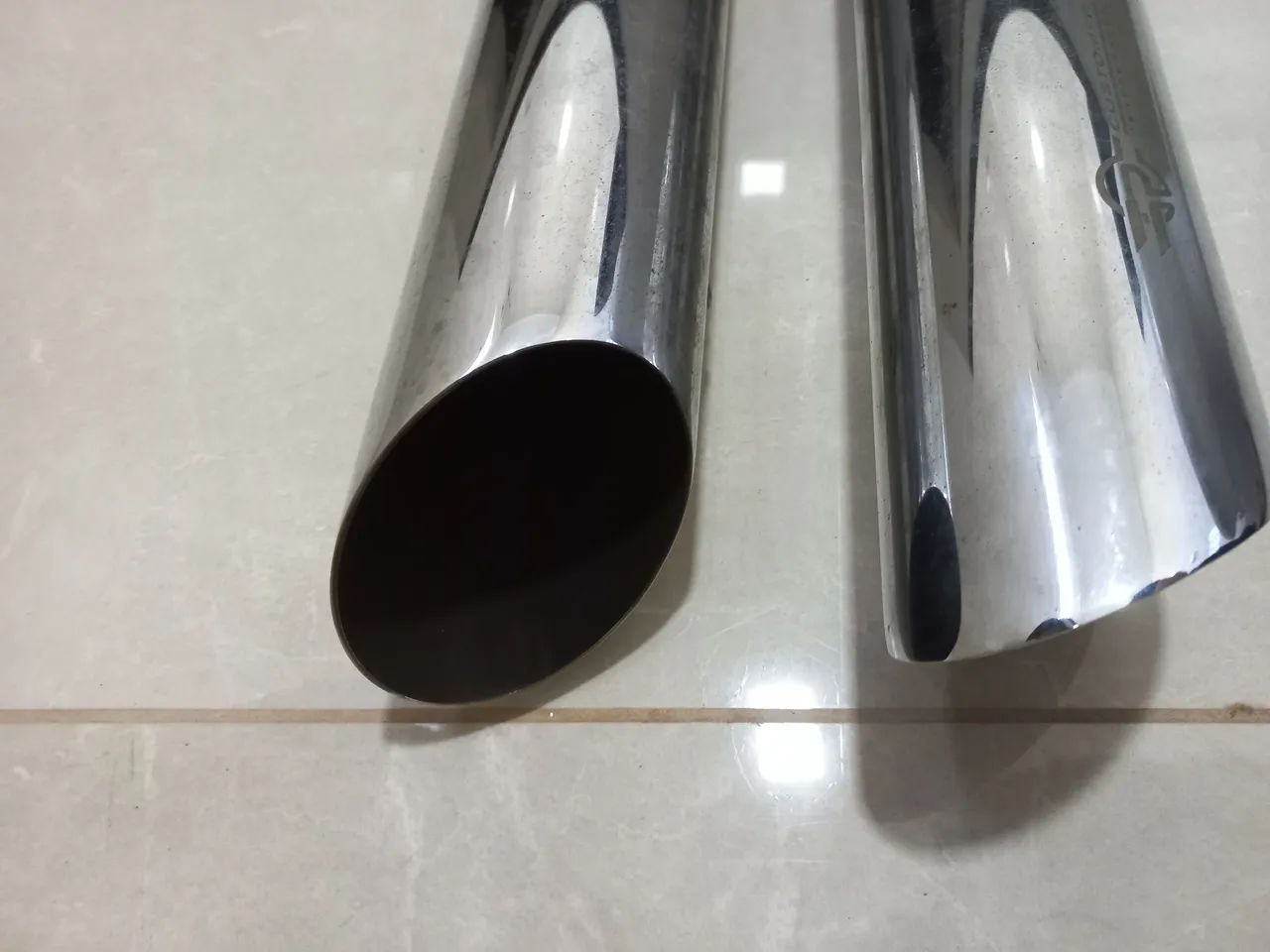 Ponteira cromada 3 polegadas Harley davidson  Fatboy 