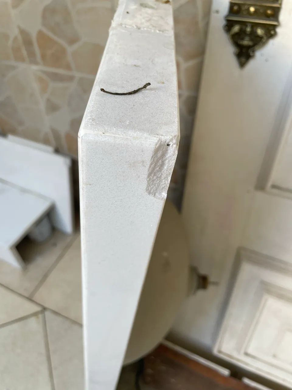 Tampo de quartzo branco banheiro  - Foto 4