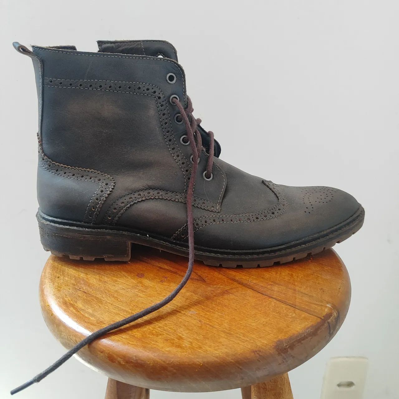 Bota Masculina de Couro (42) - Foto 4