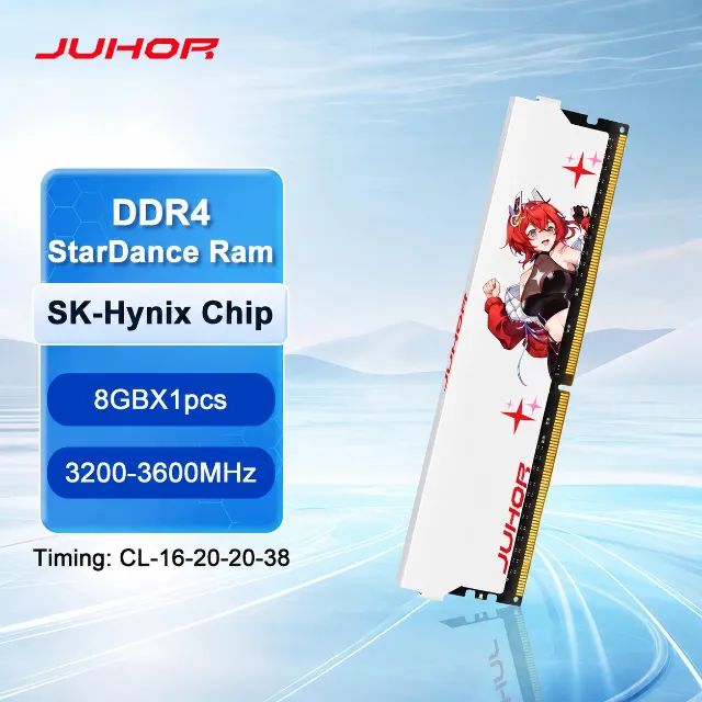 Memoria RAM DDR4 JUHOR 8GB 3200MHZ CL16 - BRANCA - Foto 2