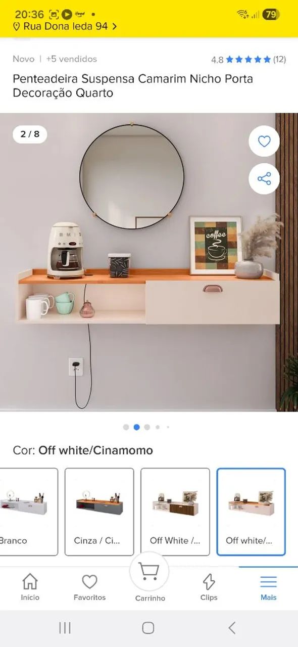 Prateleira, nicho, penteadeira, otimo para quarto, salao, pequenos espaços. - Foto 2