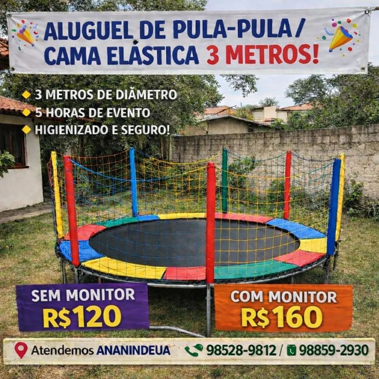 Aluguel cama elástica/pula-pula