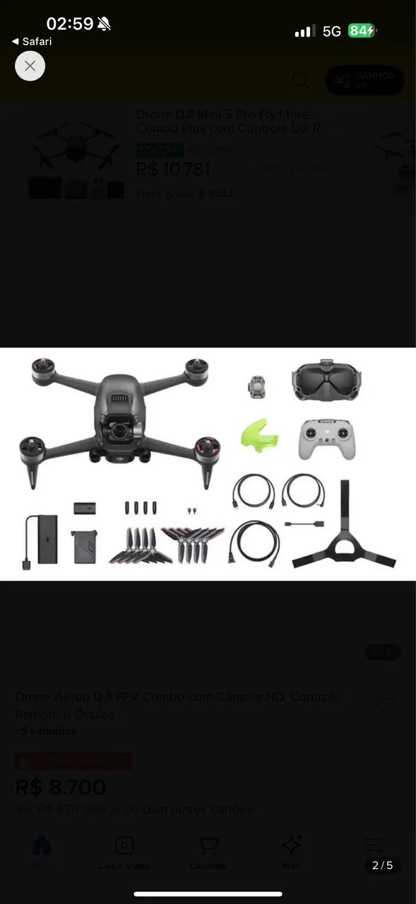 Drone DJI FPV COMBO 3 baterias  - Foto 2